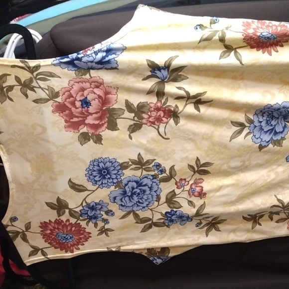 Jessica sport women's floral beige top Sz 10/12 - Picture 9 of 12